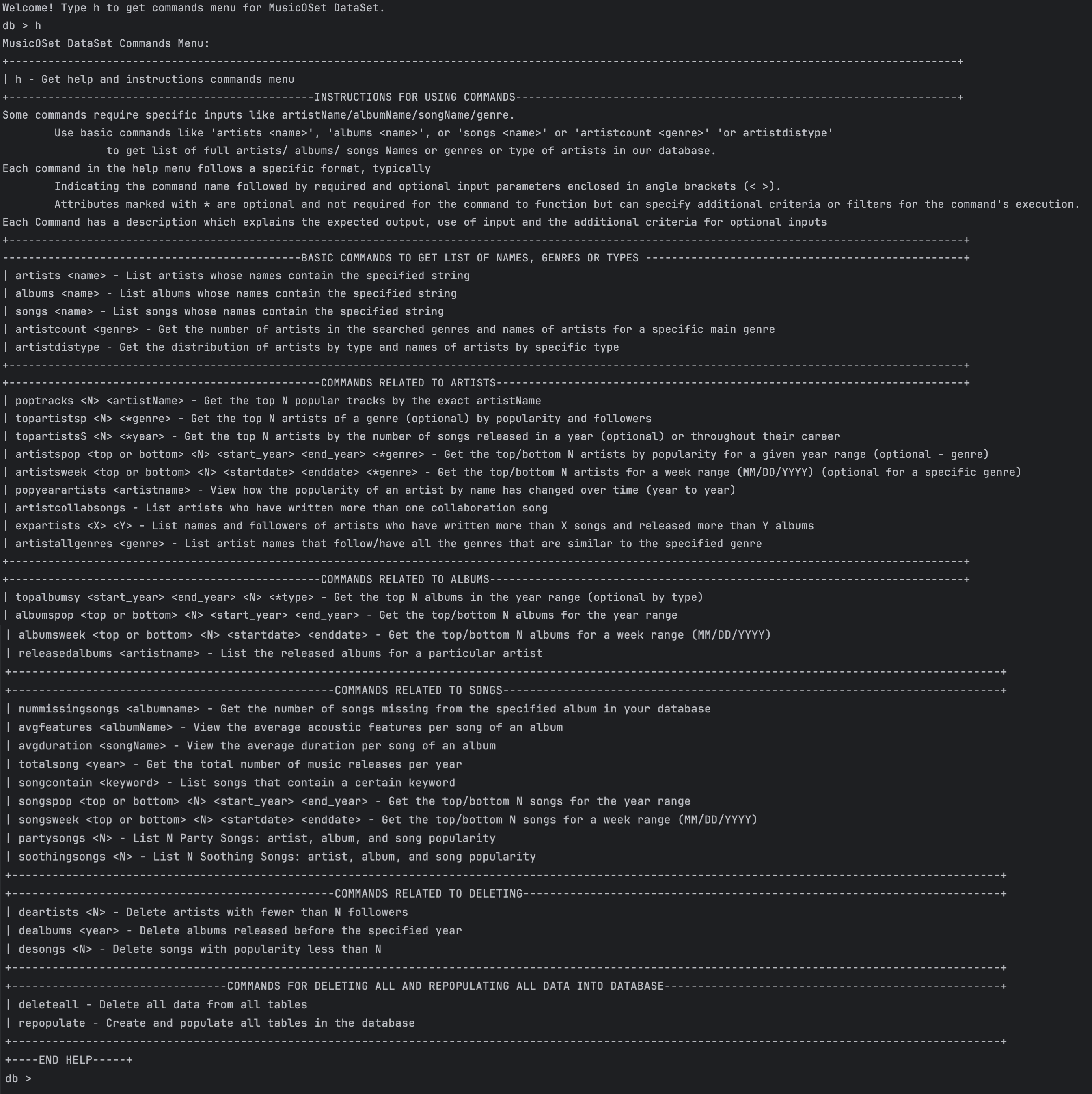 🎵 MusicOSet — Relational Database System